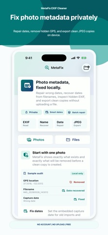 MetaFix EXIF Cleaner Screenshot 1 of 5