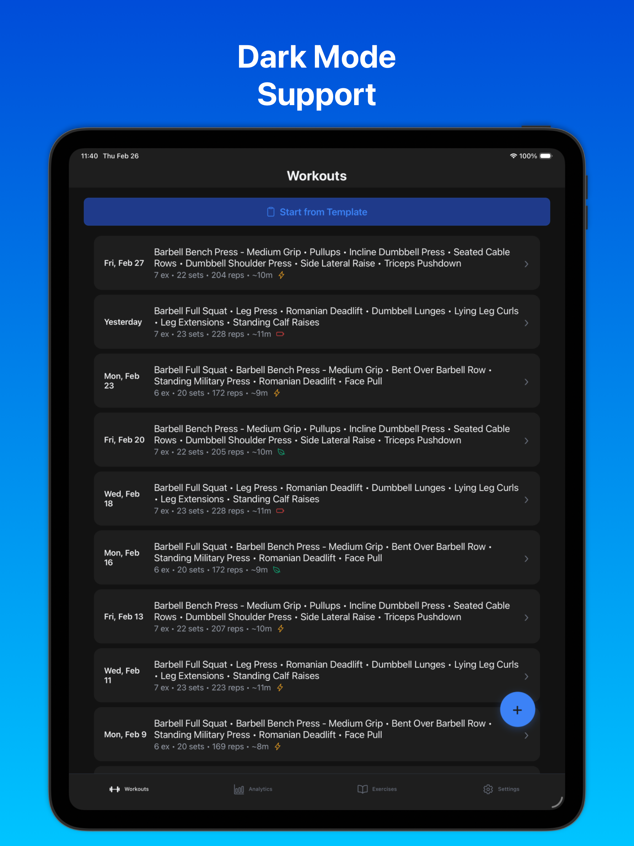 BaseLift: Workout Tracker