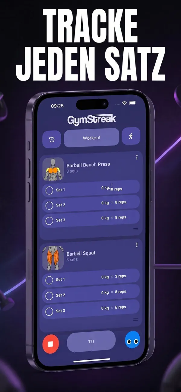 GymStreak: KI Fitness Trainer iPhone App Screenshot 5 – Gesundheit & Fitness