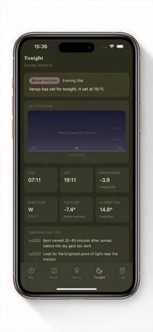 Venus Tracker Screenshot 3 of 3