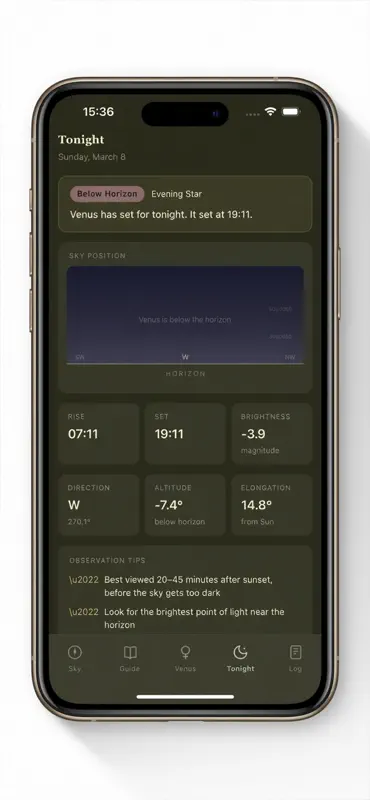 Venus Tracker screenshot 3 of 3