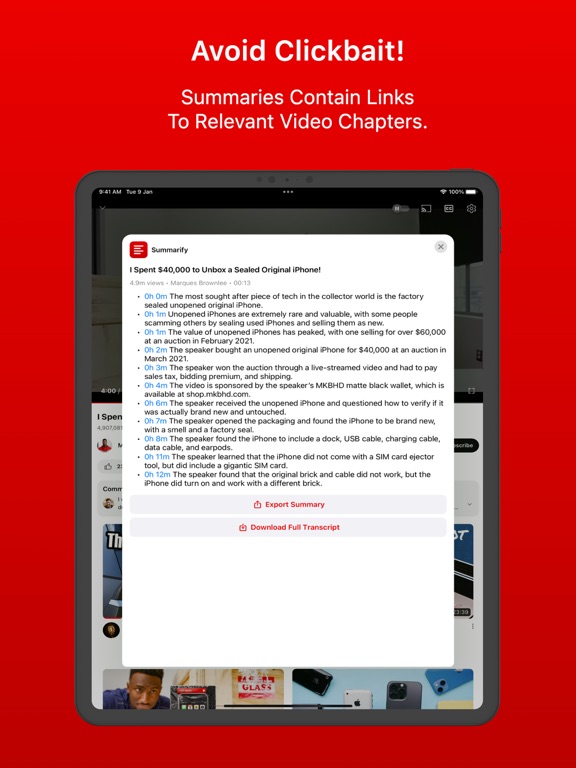 Screenshot #5 pour Summarify: AI For YouTube