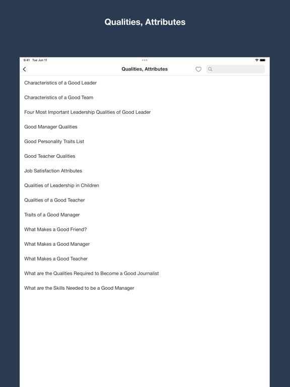 Essay writing materials iPad screenshot