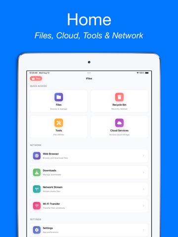 iFiles - File Manager Browser iPad screenshot