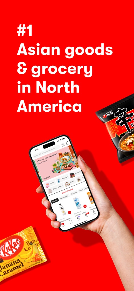 Yami: Shop All of Asia’s Best - See how the app's intuitive navigation tabs and curated product categories simplify finding your favorite Asian goods.