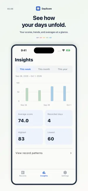 DayScore: Mood Tracker screenshot 3