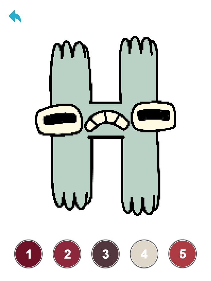 Alphabets Pixel Art Coloring