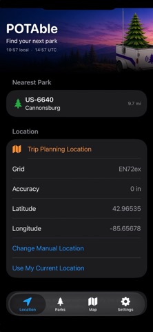 POTAble: POTA Park Finder app screenshot