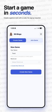 The BS Bingo Game Screenshot 1 of 3