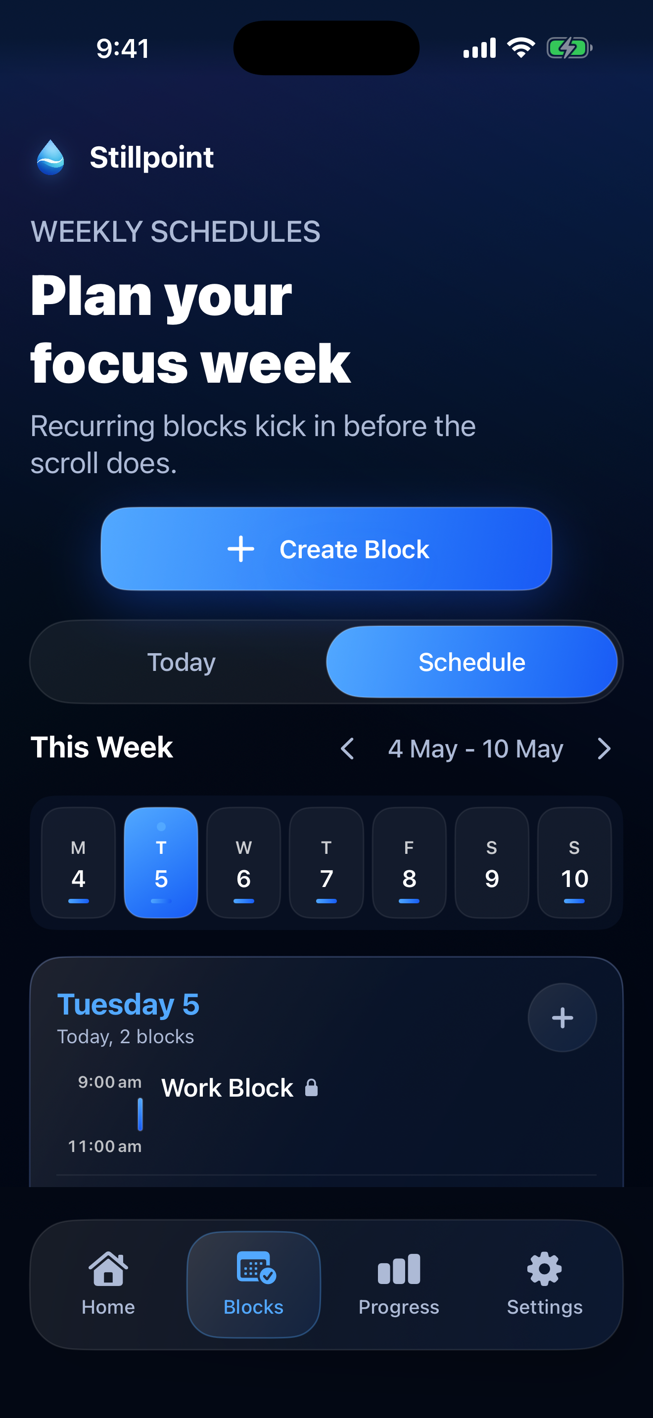 Stillpoint: Focus & Block Apps