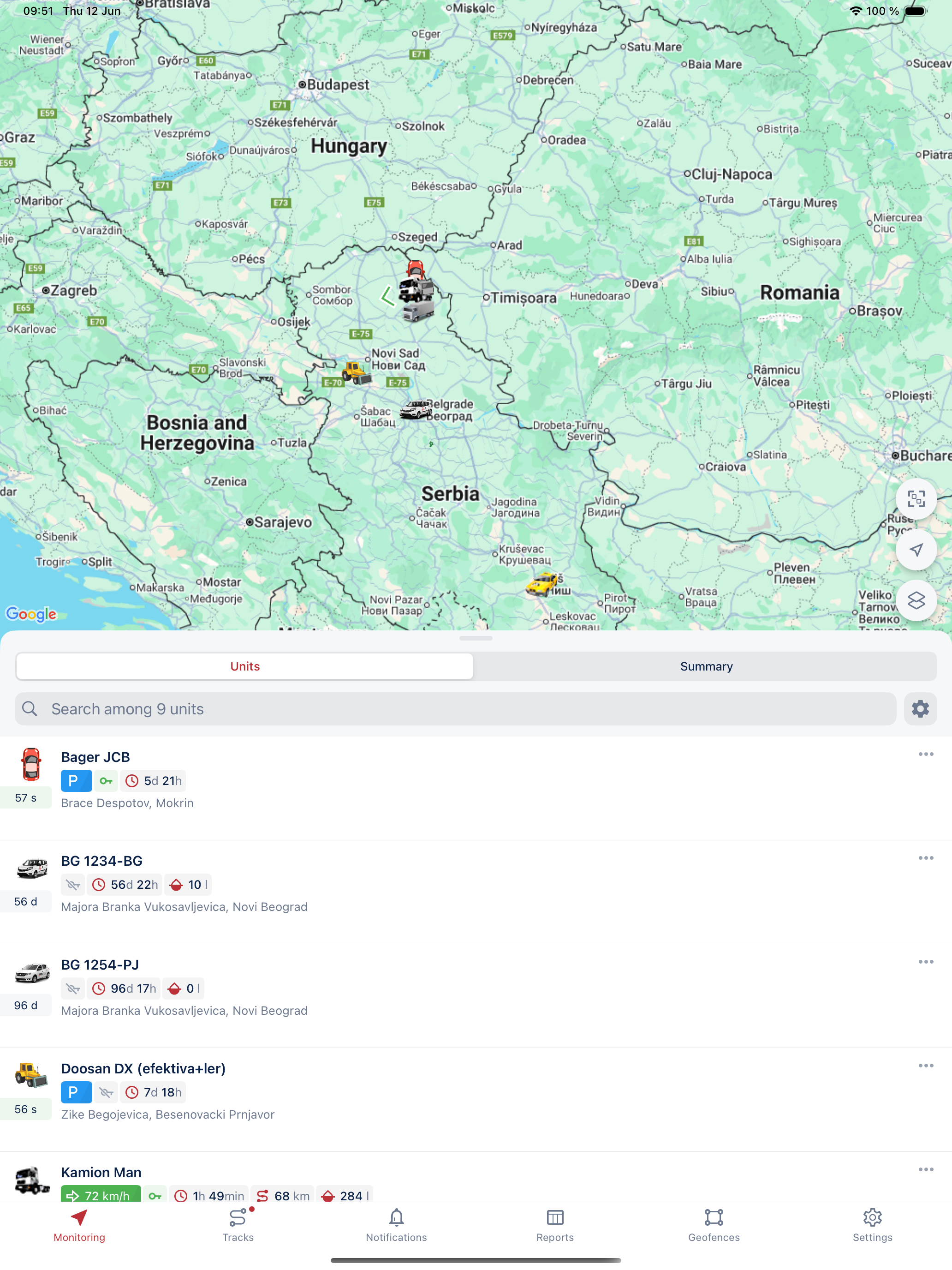 Monitoringnet GPS