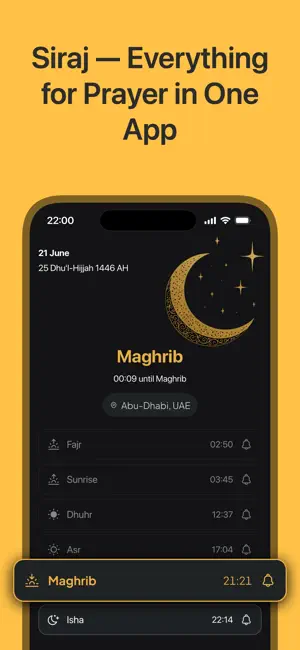 Qibla & Prayer Times: SIRAJ screenshot 1