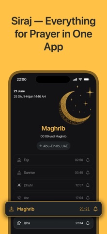Qibla & Prayer Times: SIRAJ screenshot