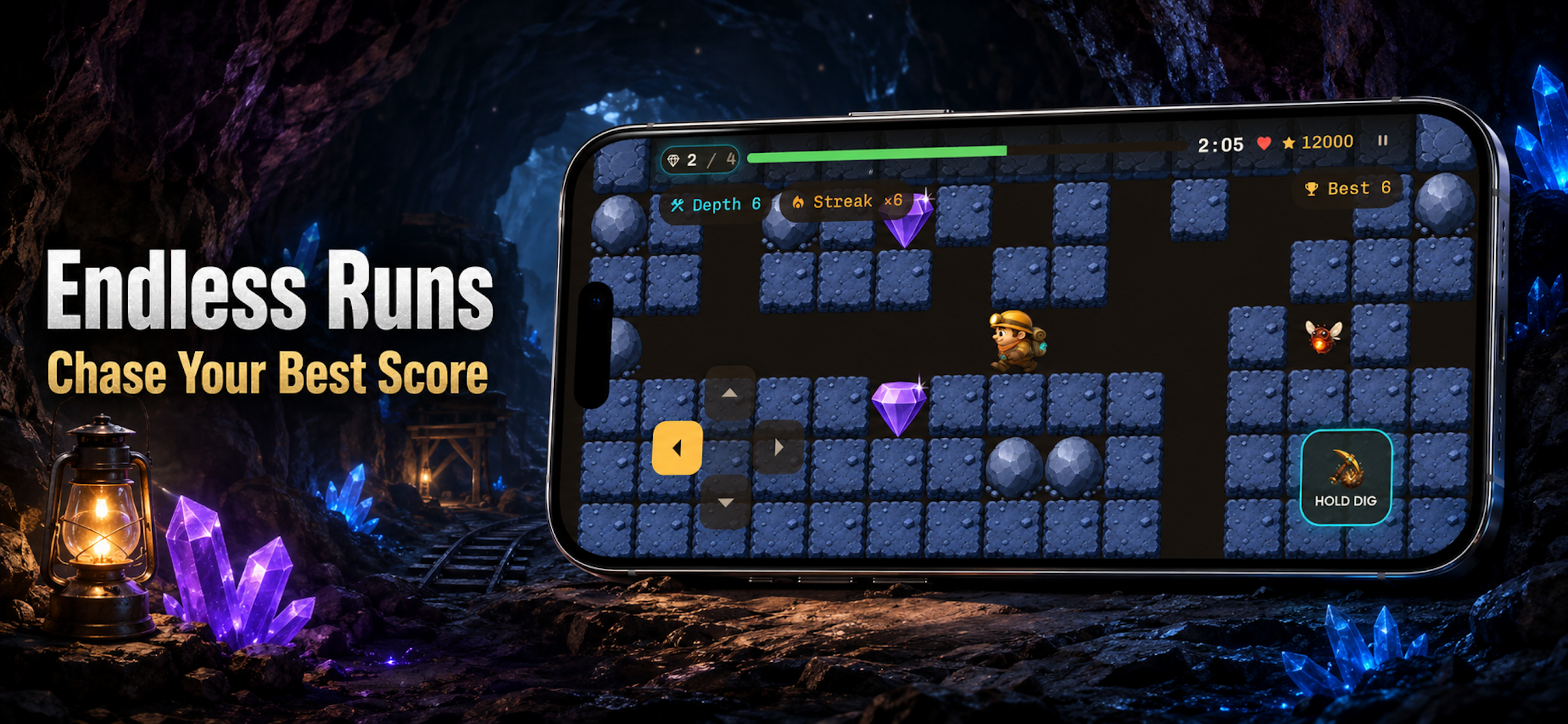 Gem Digger: Cave Quest screenshot 4