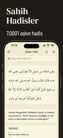 Kütüb-i Sitte - Hadisi Şerif app screenshot