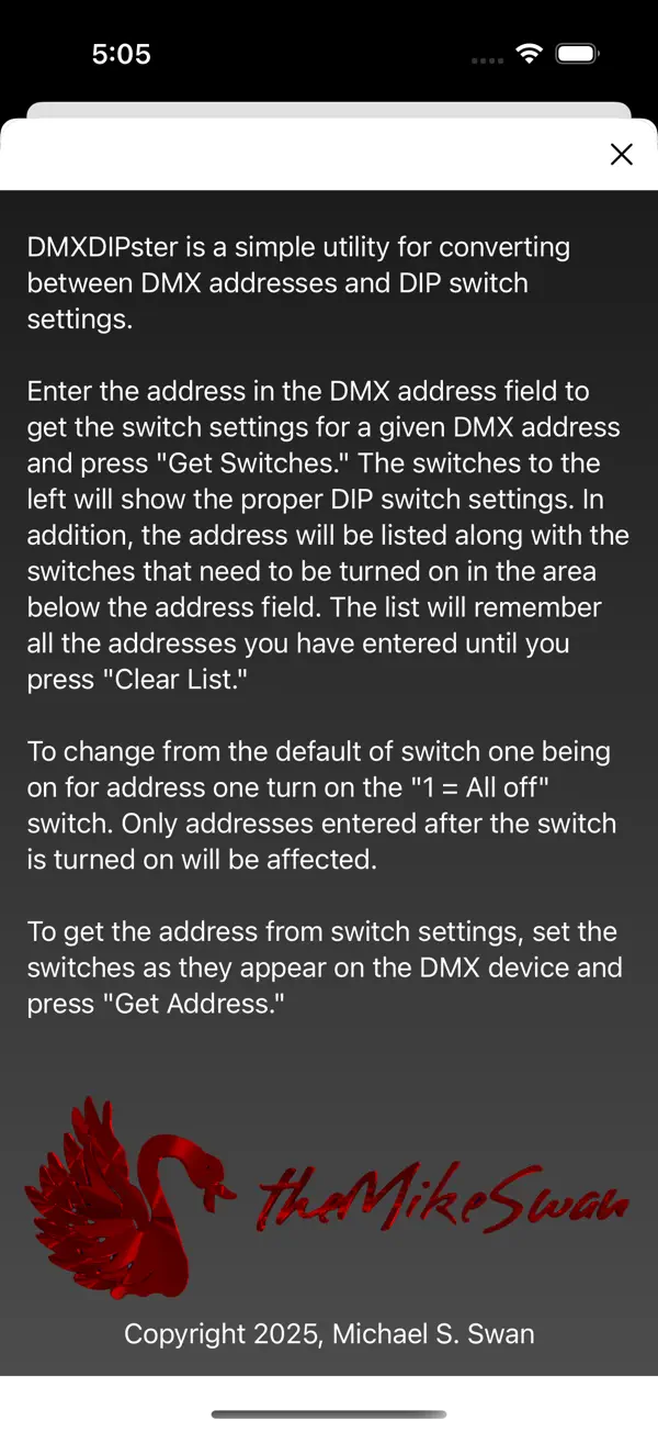 Screenshot #3 pour DMXDIPster - DIP Switch Helper