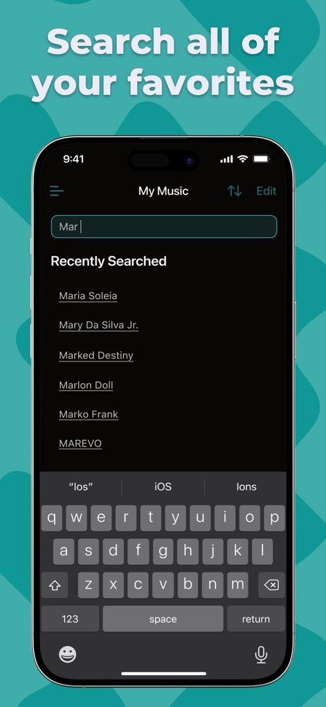 Offline Music - Weezer Player - Locate any track swiftly using the app's intuitive search bar and conveniently revisit past queries through the 'Recently Searched' history.