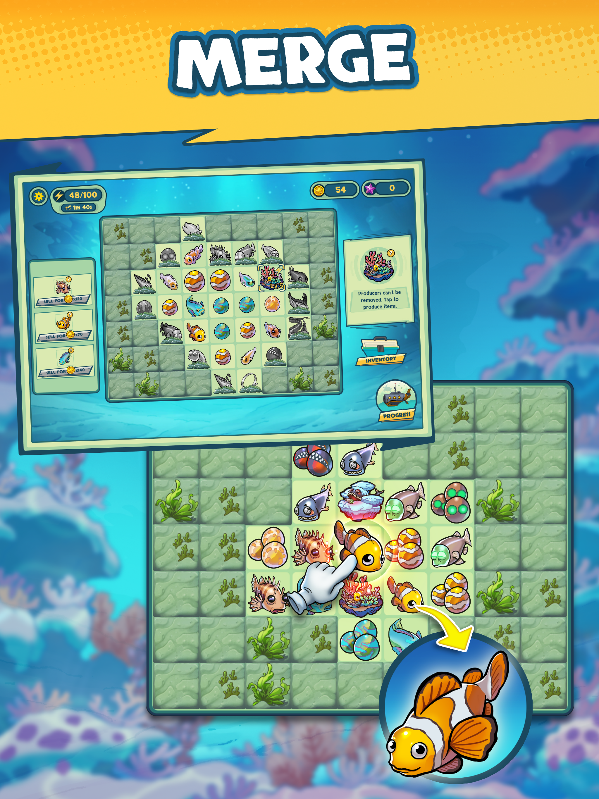 Submarine Quest: Merge&Explore screenshot 9