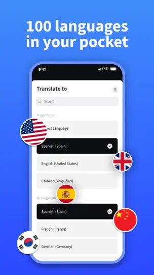 Capture d'écran de Owll Translator：Live Speech sur iPhone 8