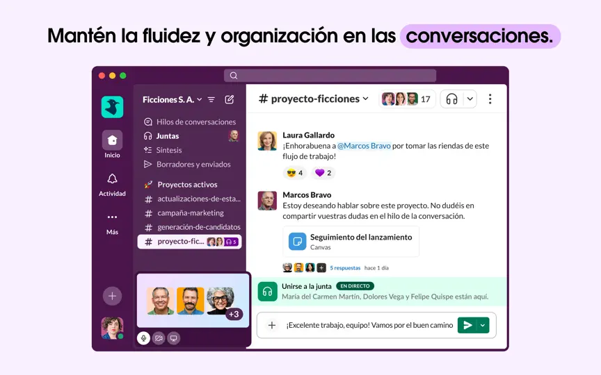 Captura de pantalla de Slack For Desktop en iPhone 8