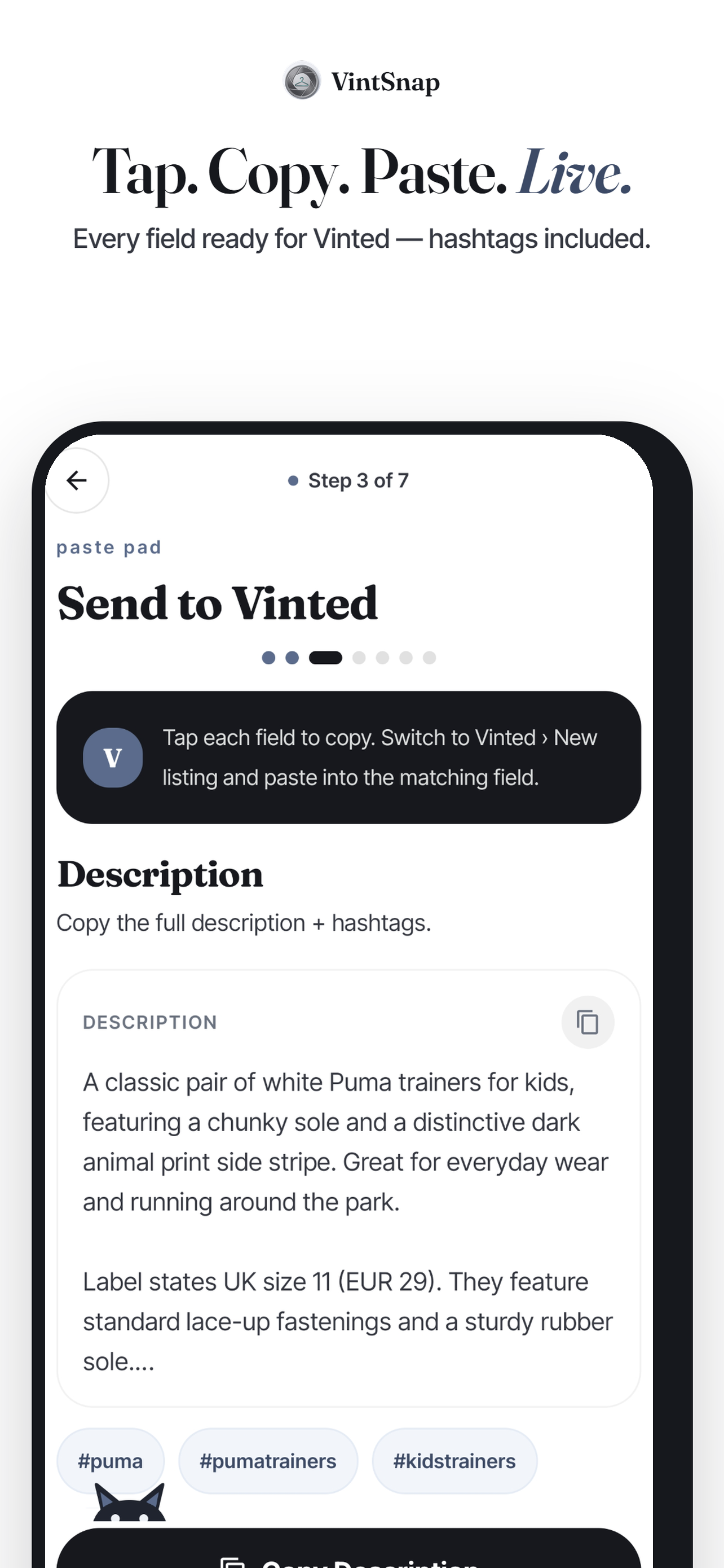 VintSnap: Sell on Vinted Fast screenshot 5