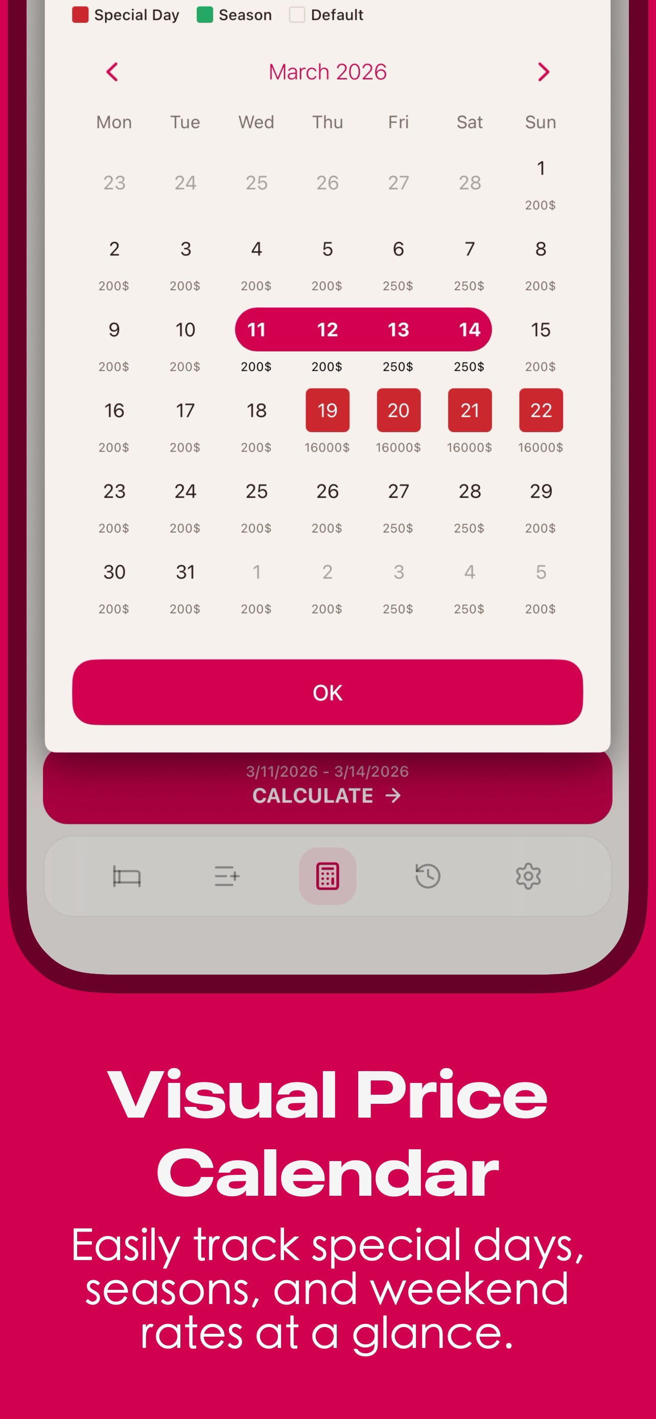 RoomCalculus - Quick Pricing