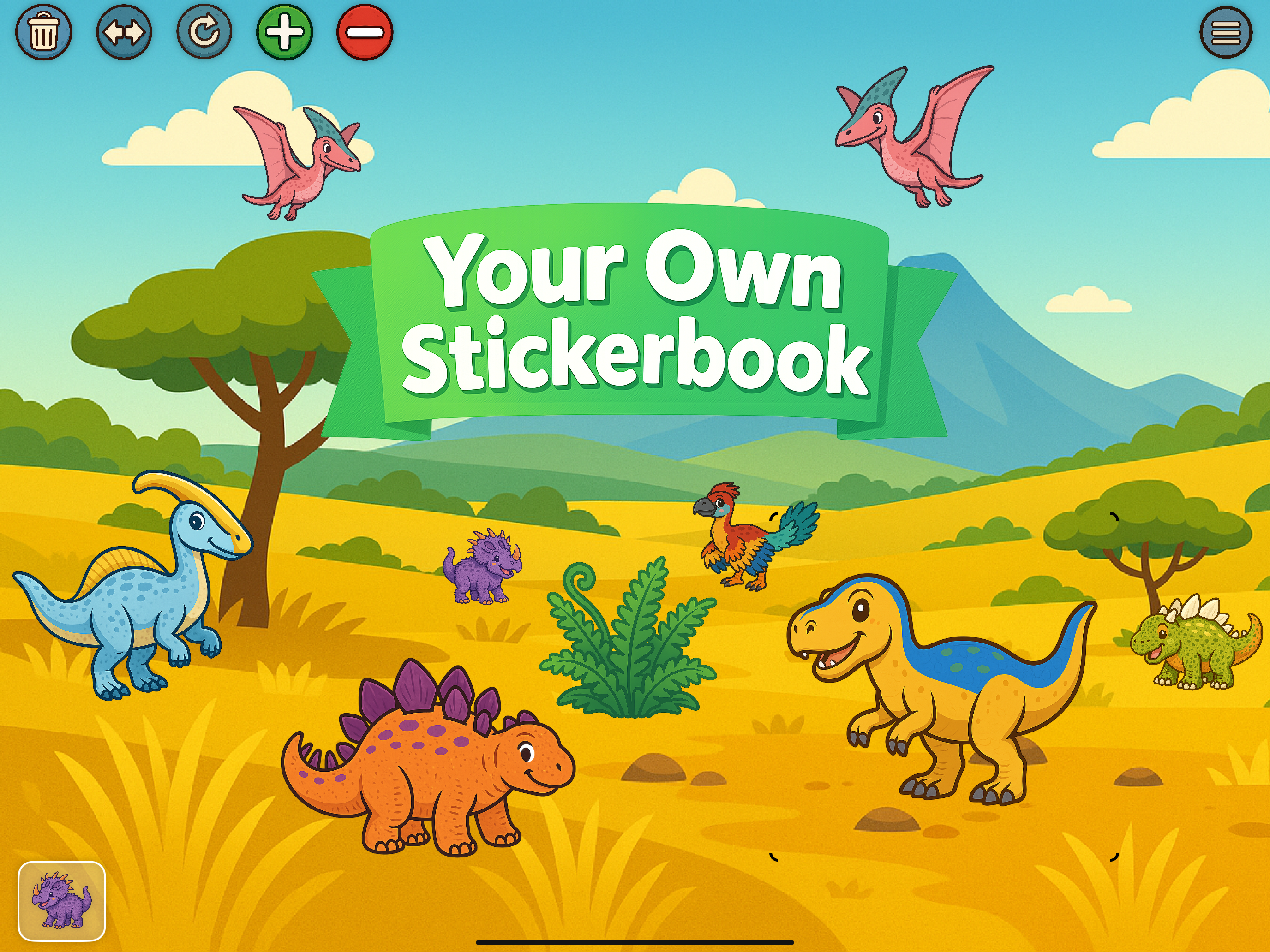 Dino Sticker Games for Kids