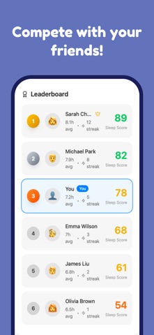 8hours: Reach Sleep Target iPhone screenshot