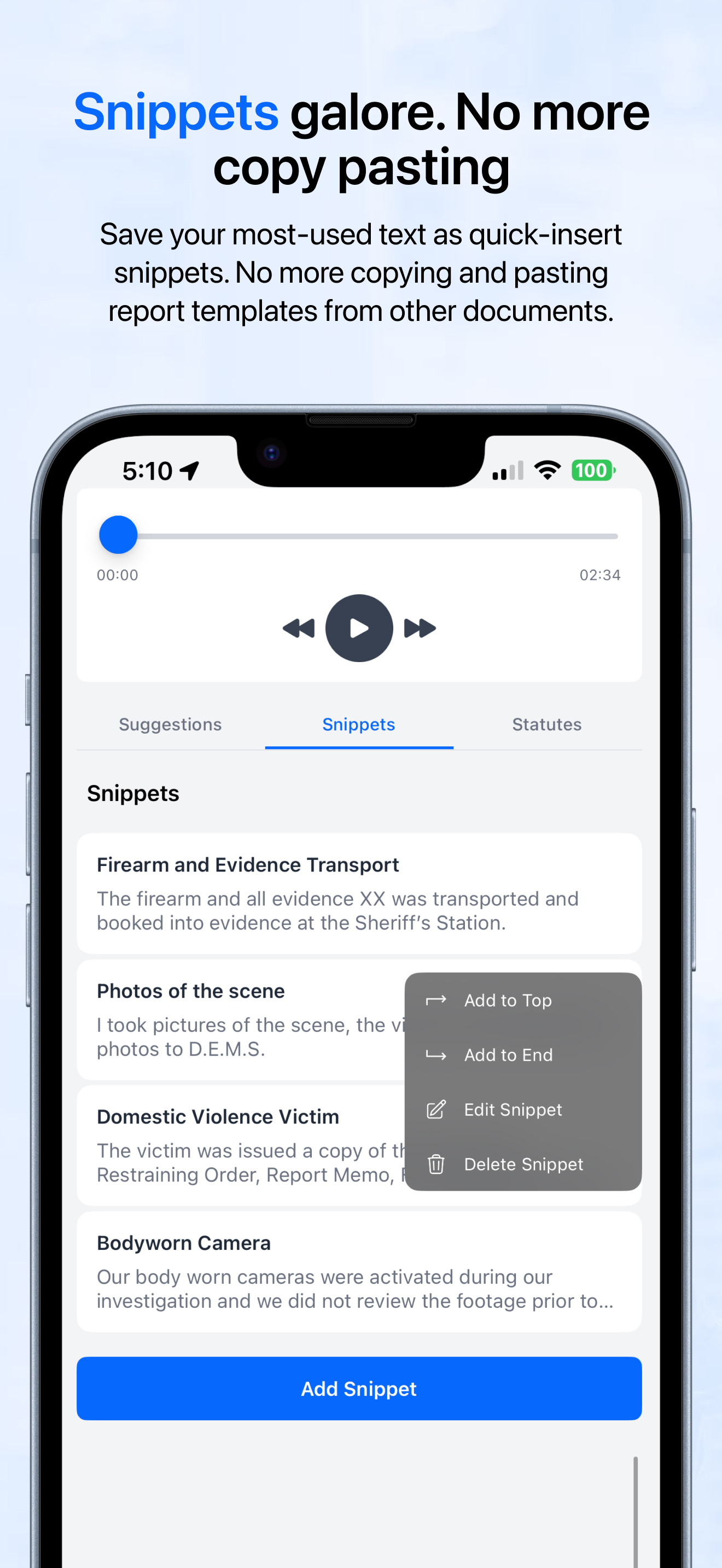 Police Narratives AI