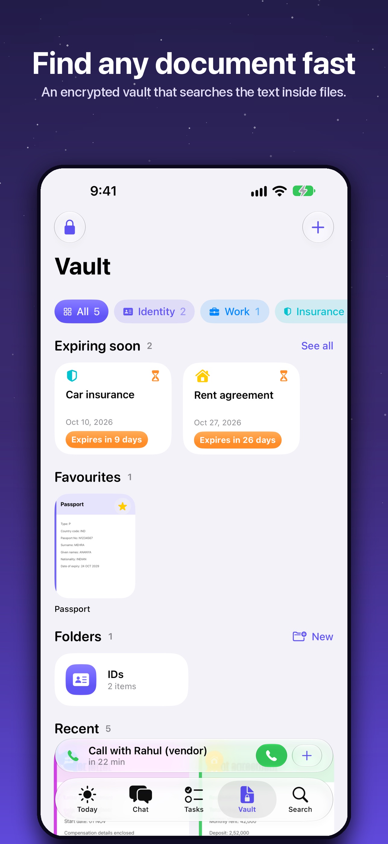 Screenshot 5 of Orbit: Tasks, Alarms & Vault