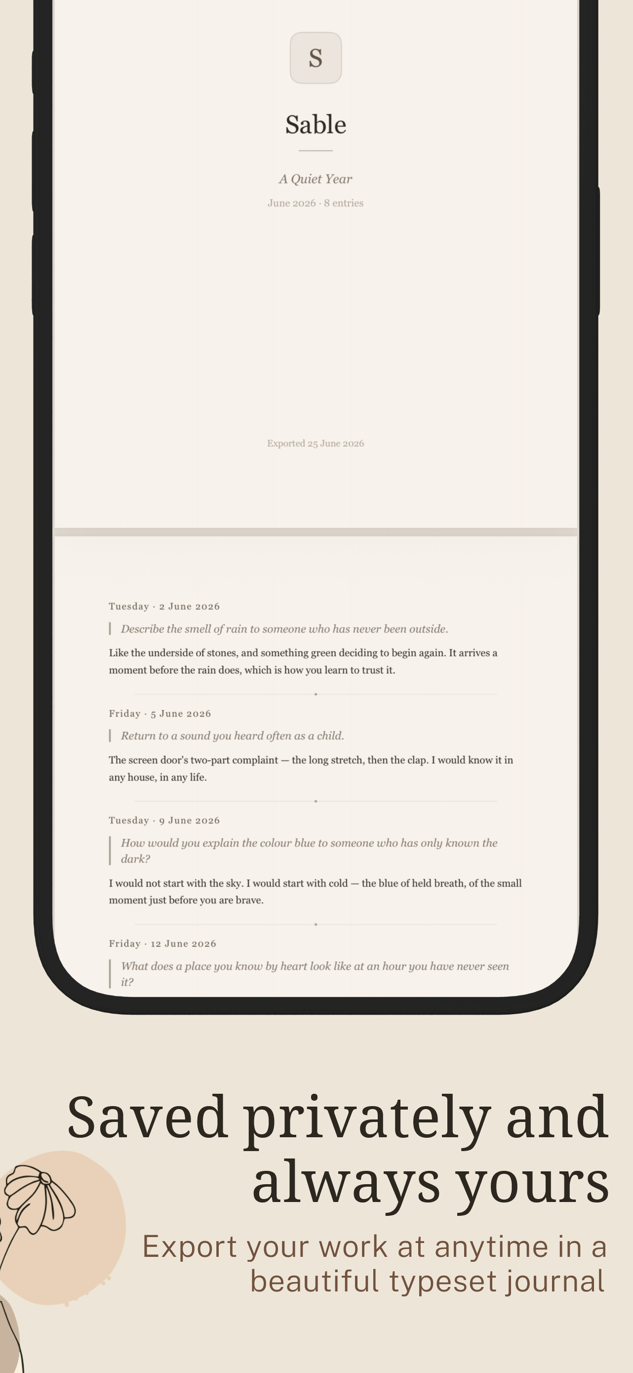 Sable – Daily Writing Prompts screenshot 4