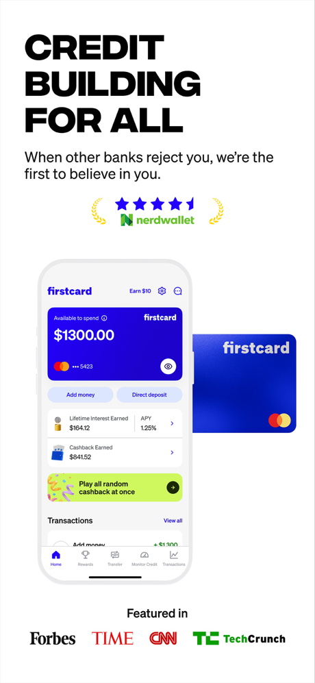 Firstcard: Credit Builder Card screenshot 1