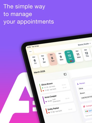 Apptly - Appointment Book iPad screenshot