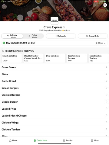 Crave Express iPad screenshot