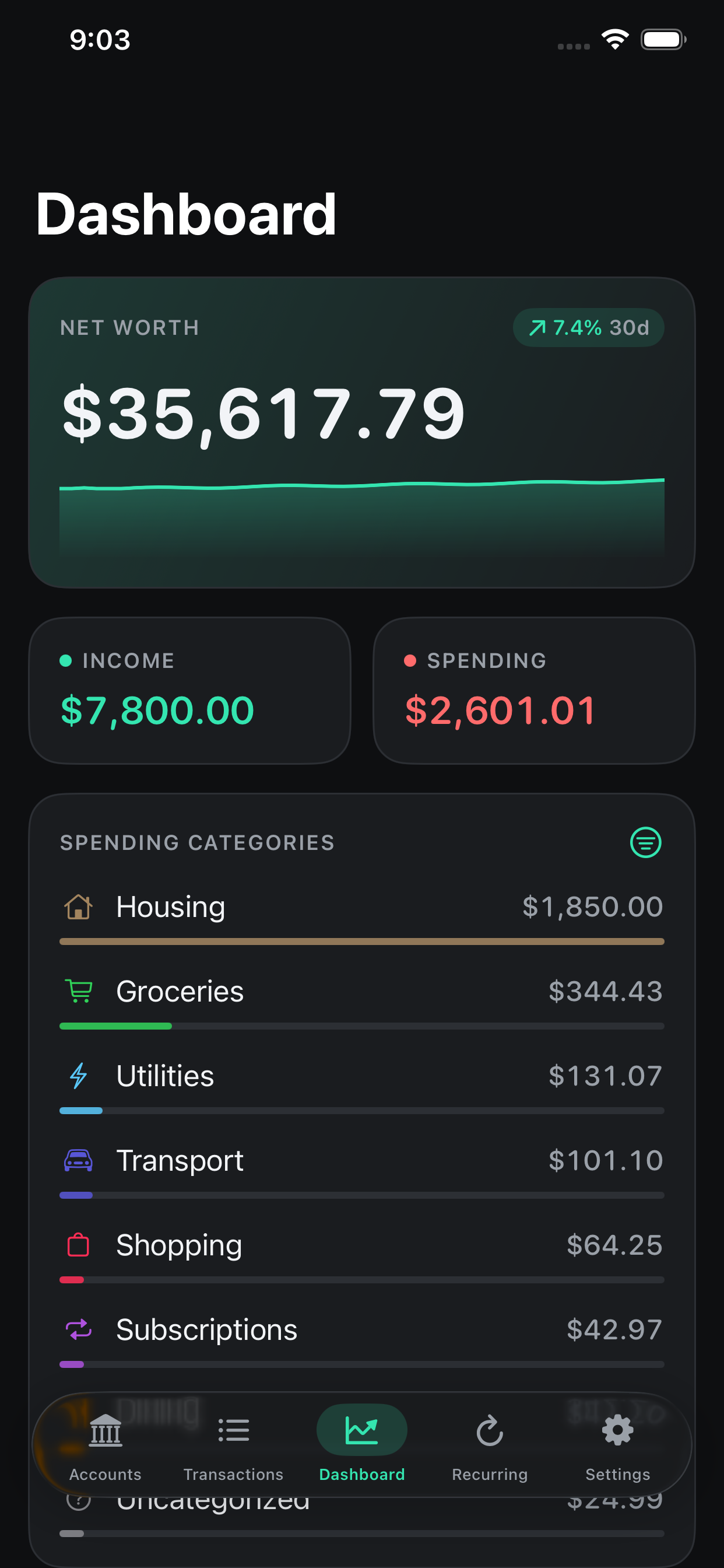FinApp — Private Money Tracker screenshot 2