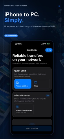 DeskShuttle: WiFi Transfer screenshot 1
