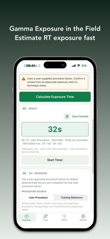 RT Calculator: Gamma NDT Screenshot 1 of 8