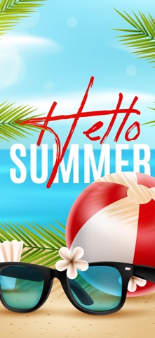 Summer Beach Fun Stickers iPhone screenshot