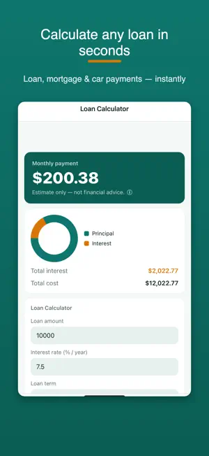 Loanly: Loan & EMI Calculator screenshot 1