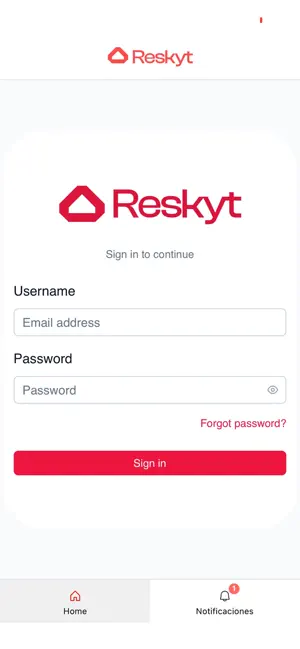 Reskyt - Desarrollo apps móvil iPhone screenshot 1