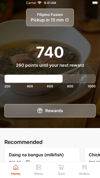 Filipino Fusion To Go app screenshot