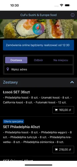 CuFu Sushi & Europe food screenshot 1