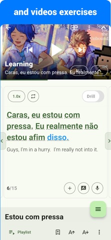 Portuguese -Listening Speaking iPhone screenshot