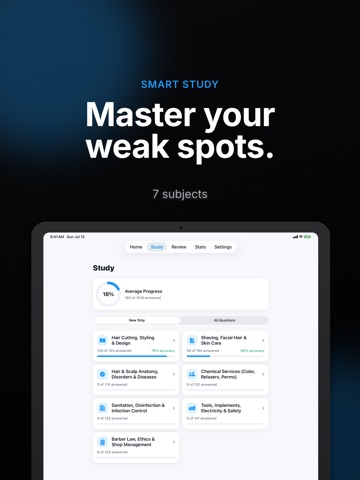 Barber Exam Prep: Board & Quiz iPad screenshot