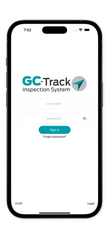 GC-Track Inspection System app screenshot