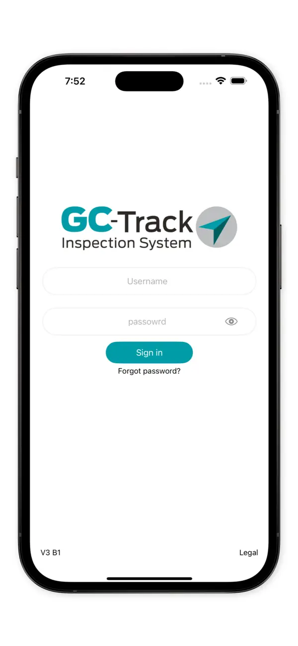 Screenshot #1 pour GC-Track Inspection System