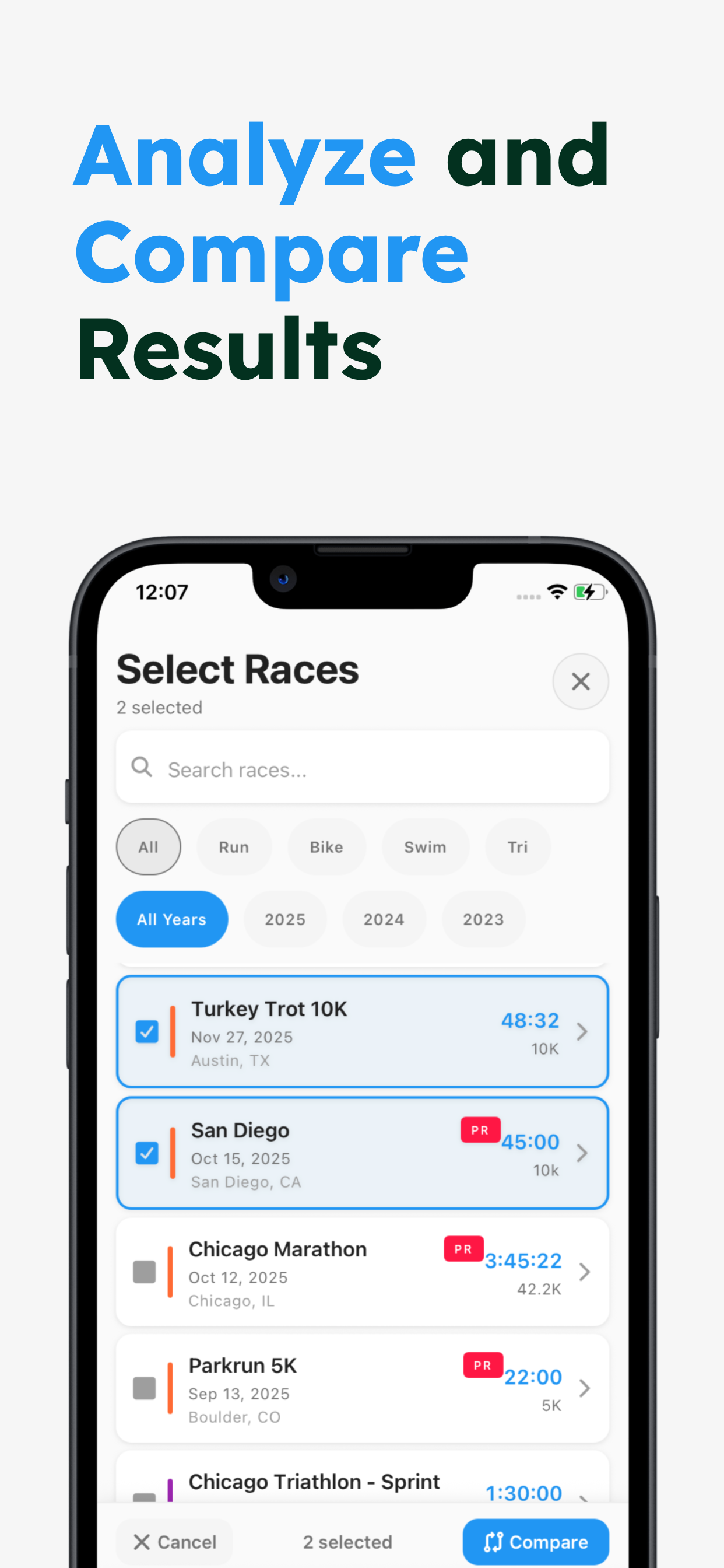 My Race Results