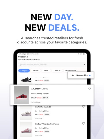 SureDeals: Verified Deals iPad screenshot