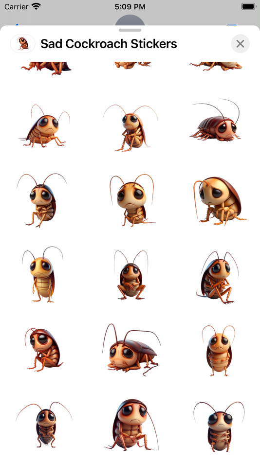 #3. Sad Cockroach Stickers (iOS) 由: Paul Scott