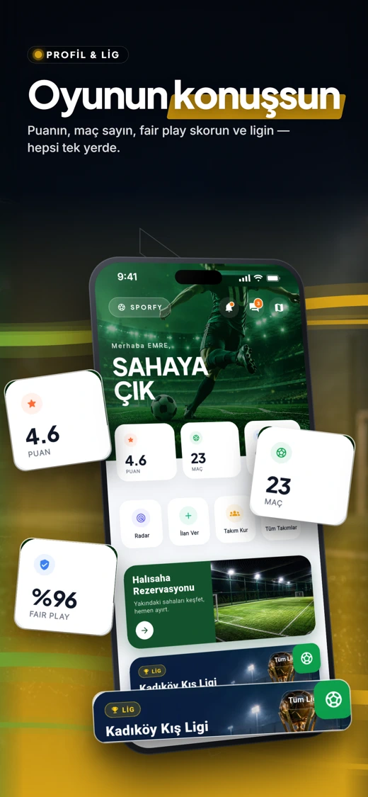 Sporfy: Takım, Maç ve Saha Bul screenshot 8